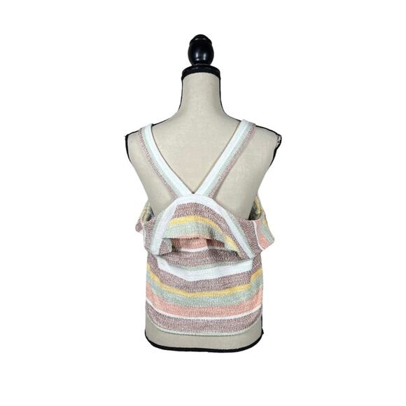 Madewell Texture & Thread Ruffle Tie Front Tank - Picture 4 of 5